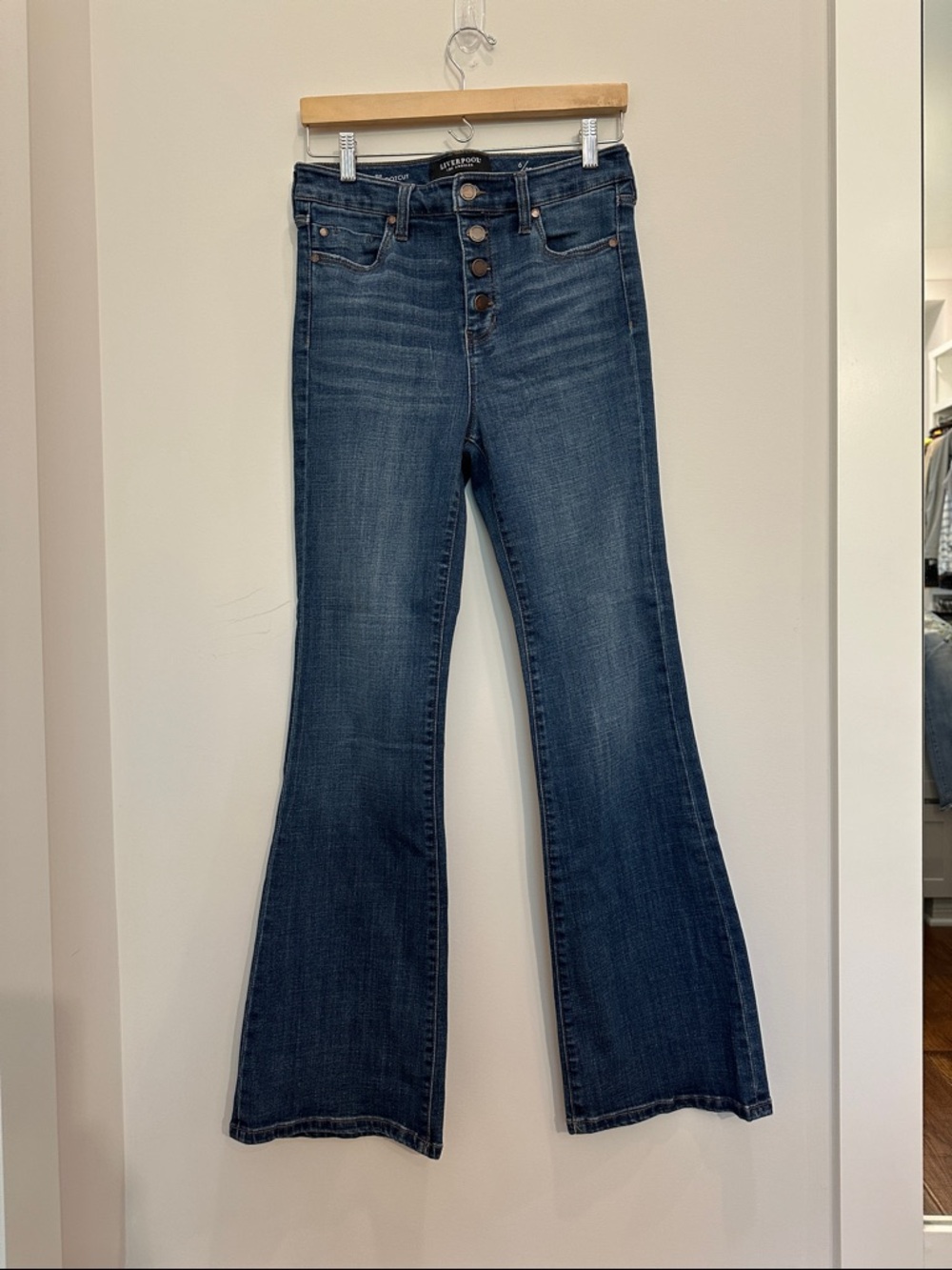 Liverpool Jeans Company Dark Blue High-Rise Boot Cut Jeans